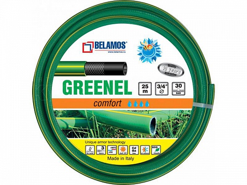 Шланг напорный GREENEL , 21 атм., 3/4, бухта 25 м. усилен Шланг напорный GREENEL , 21 атм., 3/4, бухта 25 м. усилен