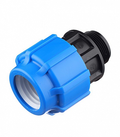 Муфта ПНД компрессия Дн40х1 1/4" НР  TEBO